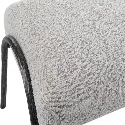 UTTERMOST JACOBSEN BENCH: IVORY-GREY BOUCLE