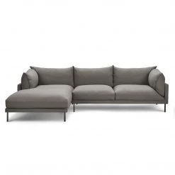 MOES Furniture JAMES SECTIONAL: CHARCOAL