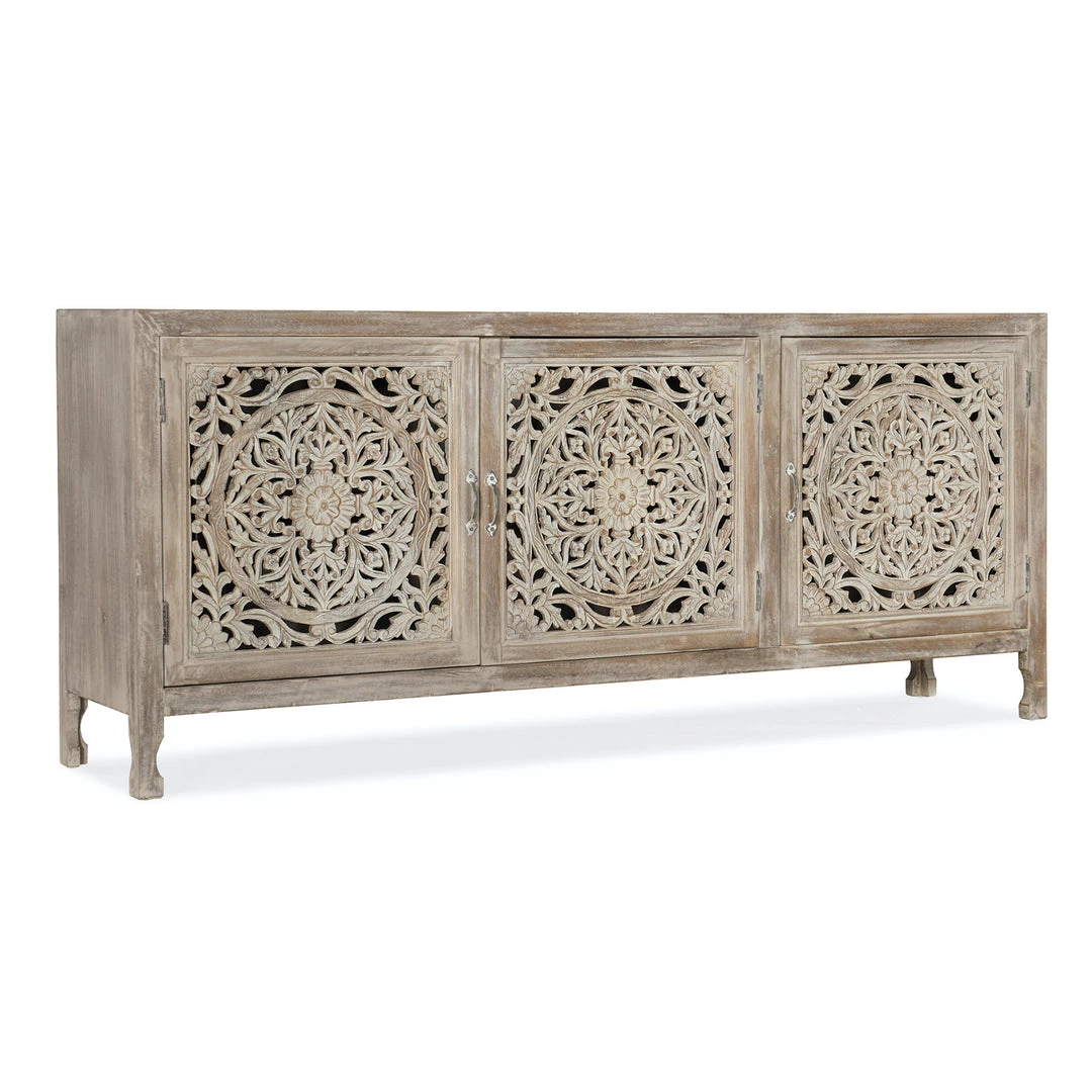 HOOKER Furniture JAMILA RUSTIC WHITE MEDIA CONSOLE CREDENZA 1 HOOKER Furniture JAMILA RUSTIC WHITE MEDIA CONSOLE CREDENZA