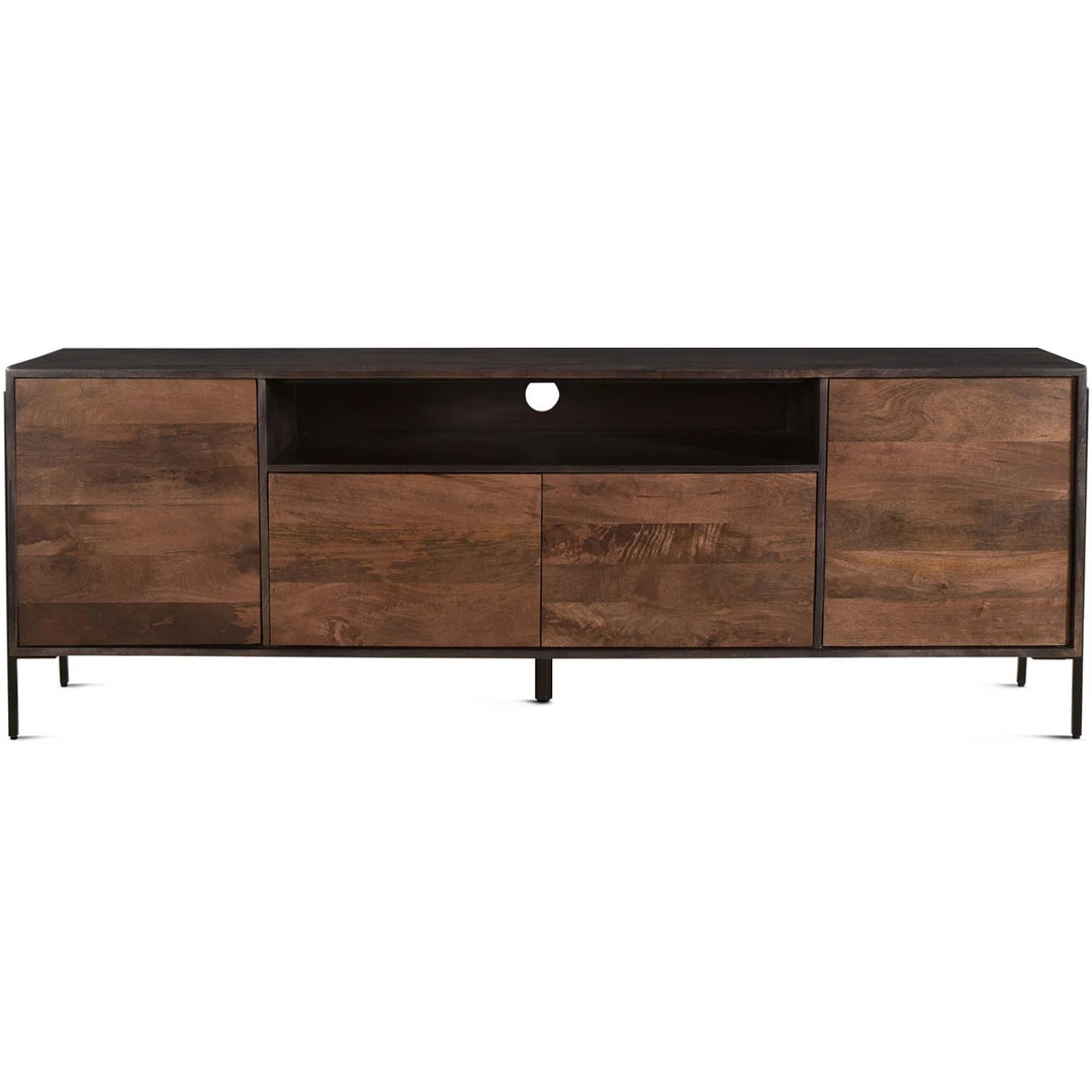 MOES JAMISON SMOKED WOOD + WALNUT MEDIA CONSOLE 1 MOES JAMISON SMOKED WOOD + WALNUT MEDIA CONSOLE