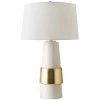 SURYA JANIE WHITE + GOLD CERAMIC LAMP Lighting