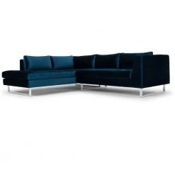 NUEVO JANIS LEFT ARM FACING SECTIONAL MIDNIGHT BLUE VELOUR