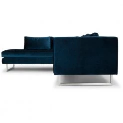 NUEVO JANIS LEFT ARM FACING SECTIONAL MIDNIGHT BLUE VELOUR