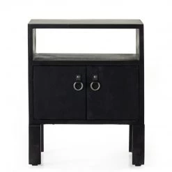 FOUR HANDS JANUS END TABLE: BLACK Furniture