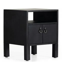 FOUR HANDS JANUS END TABLE: BLACK Furniture