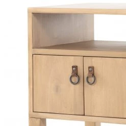 FOUR HANDS JANUS END TABLE: NATURAL