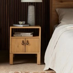 FOUR HANDS JANUS END TABLE: NATURAL