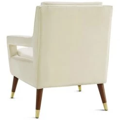 TOV JASEN ARM CHAIR: CREAM VELVET Living Room