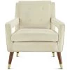 TOV JASEN ARM CHAIR: CREAM VELVET Living Room