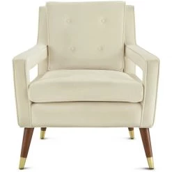 TOV JASEN ARM CHAIR: CREAM VELVET Living Room