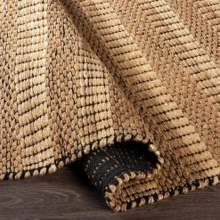 SURYA JASMINE 02 WOVEN JUTE RUG: CAMEL