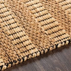 SURYA JASMINE 02 WOVEN JUTE RUG: CAMEL