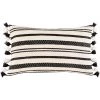 SURYA JESSIE BLACK + WHITE STRIPE LUMBAR PILLOW