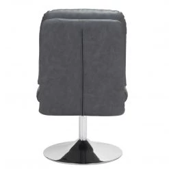 ZUO JET-SET GREY VINYL SWIVEL CHAIR Furniture 8 ZUO JET-SET GREY VINYL SWIVEL CHAIR Furniture