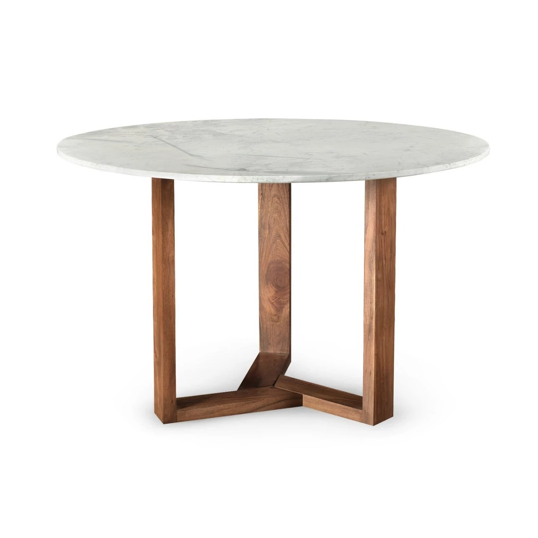 MOES JINXX 48"ROUND MARBLE TOP DINING TABLE Kitchen + Dining 1 MOES JINXX 48"ROUND MARBLE TOP DINING TABLE Kitchen + Dining