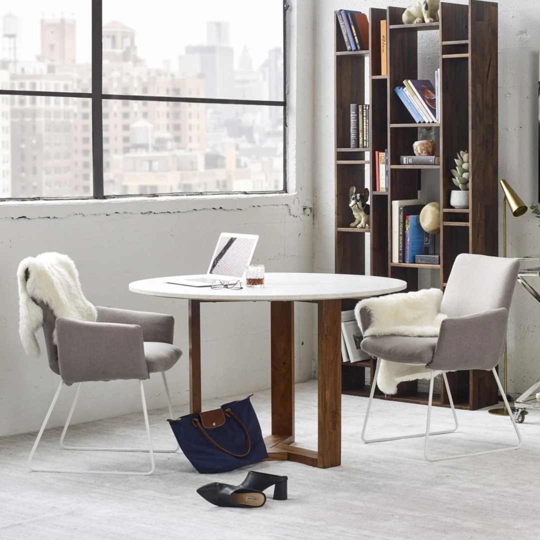 MOES JINXX 48"ROUND MARBLE TOP DINING TABLE Kitchen + Dining 2 MOES JINXX 48"ROUND MARBLE TOP DINING TABLE Kitchen + Dining