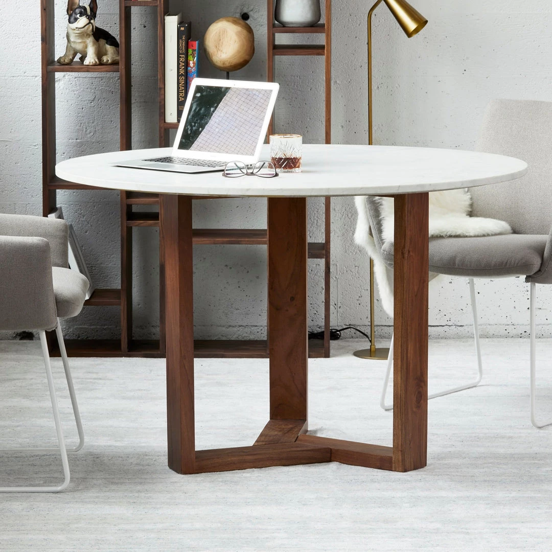 MOES JINXX 48"ROUND MARBLE TOP DINING TABLE Kitchen + Dining 4 MOES JINXX 48"ROUND MARBLE TOP DINING TABLE Kitchen + Dining