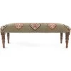 SURYA JOHAR WOOL & JUTE KILIM BENCH: OLIVE Furniture