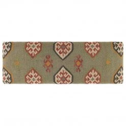 SURYA JOHAR WOOL & JUTE KILIM BENCH: OLIVE Furniture