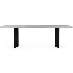 MOES JOSHUA WHITEWASHED ACACIA LIVE-EDGE DINING TABLE Furniture