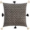 SURYA Pillows + Decor JESSIE BLACK + IVORY TASSEL PILLOW