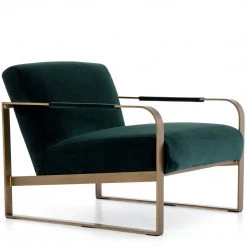 FOUR HANDS JULES SAPPHIRE MARINE VELVET ARM CHAIR Furniture