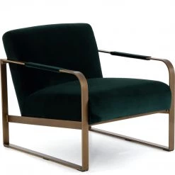 FOUR HANDS JULES SAPPHIRE MARINE VELVET ARM CHAIR Furniture