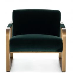 FOUR HANDS JULES SAPPHIRE MARINE VELVET ARM CHAIR Furniture