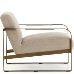 FOUR HANDS JULES STONE WASH ECRU LINEN ARM CHAIR Furniture