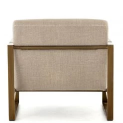 FOUR HANDS JULES STONE WASH ECRU LINEN ARM CHAIR Furniture