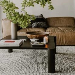 MOES Furniture JUNI BLACK OAK POST COFFEE TABLE