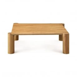 MOES JUNI WHITE OAK POST COFFEE TABLE Furniture