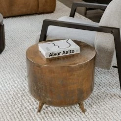 MOES Living Room JURI COPPER PATINA DRUM TABLE 6 MOES Living Room JURI COPPER PATINA DRUM TABLE