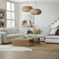 HOOKER PLAYA JUTE + GLASS COFFEE TABLE Furniture