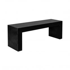 MOES KAIA INDOOR-OUTDOOR BLACK CONCRETE BENCH Furniture