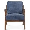 MOES KAISO BLUE LEATHER ARM CHAIR