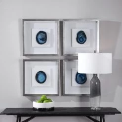 UTTERMOST Wall Sculptures + Decor KALIA BLUE AGATE SHADOW BOX