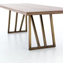 FOUR HANDS KAPRI DECO BRONZE + WALNUT DINING TABLE Furniture 13 FOUR HANDS KAPRI DECO BRONZE + WALNUT DINING TABLE Furniture