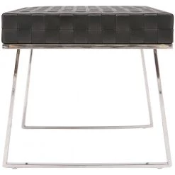 NUEVO Living Room KARLEE WOVEN LEATHER BENCH