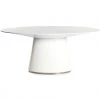 MOES OTAGO GLOSS WHITE LACQUER OVAL DINING TABLE Kitchen + Dining