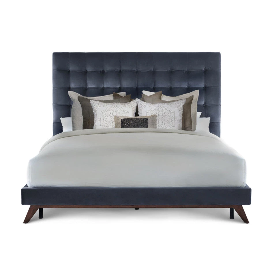 TOV KEANE GRAY VELVET BED Bedroom 1 TOV KEANE GRAY VELVET BED Bedroom
