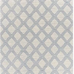 SURYA Rug KELE WOOL + COTTON TEXTURED FLATWEAVE: DENIM