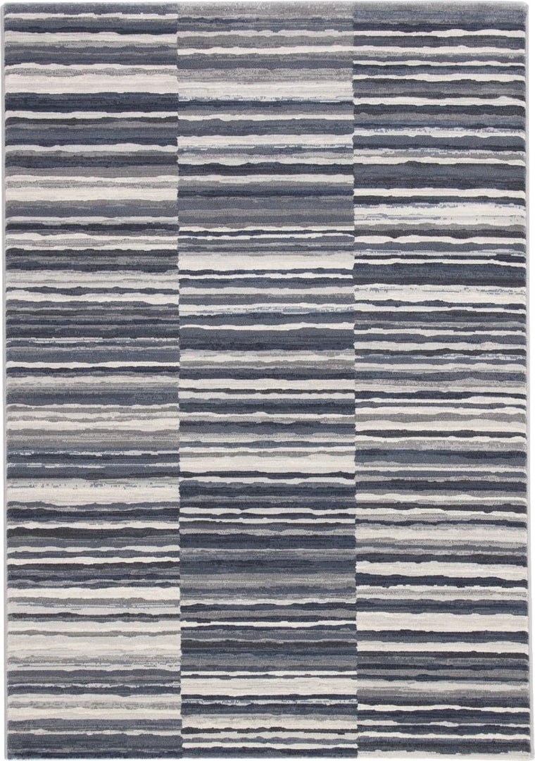 JAIPUR KENITH STRIPED RUG: STEEL, BLUE 1 JAIPUR KENITH STRIPED RUG: STEEL, BLUE