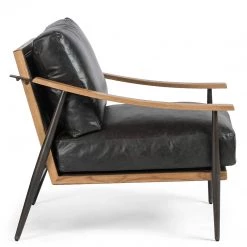 FOUR HANDS KENNEDY ARM CHAIR: SONOMA BLACK LEATHER Furniture 10 FOUR HANDS KENNEDY ARM CHAIR: SONOMA BLACK LEATHER Furniture