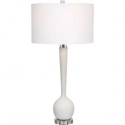 UTTERMOST KENTLY WHITE MARBLE TABLE LAMP