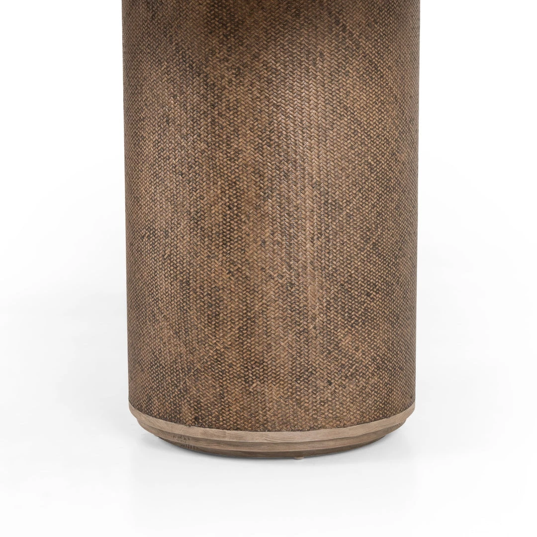 FOUR HANDS KIARA WEATHERED PINE + RATTAN DINING TABLE 8 FOUR HANDS KIARA WEATHERED PINE + RATTAN DINING TABLE