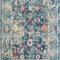 SURYA KINDRED DISTRESSED RUG: BLUE 7 SURYA KINDRED DISTRESSED RUG: BLUE