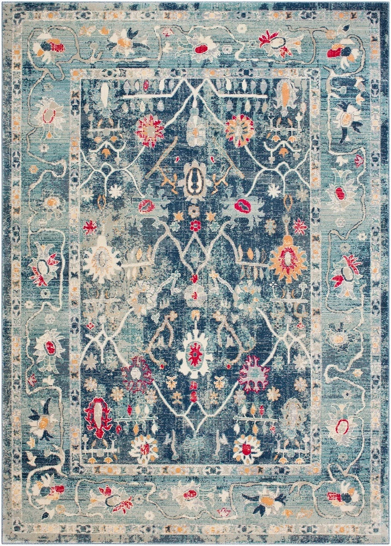 SURYA KINDRED DISTRESSED RUG: BLUE 3 SURYA KINDRED DISTRESSED RUG: BLUE