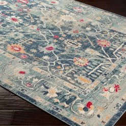 SURYA KINDRED DISTRESSED RUG: BLUE 8 SURYA KINDRED DISTRESSED RUG: BLUE