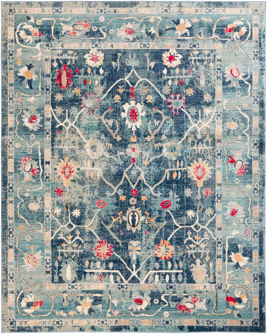 SURYA KINDRED DISTRESSED RUG: BLUE 1 SURYA KINDRED DISTRESSED RUG: BLUE